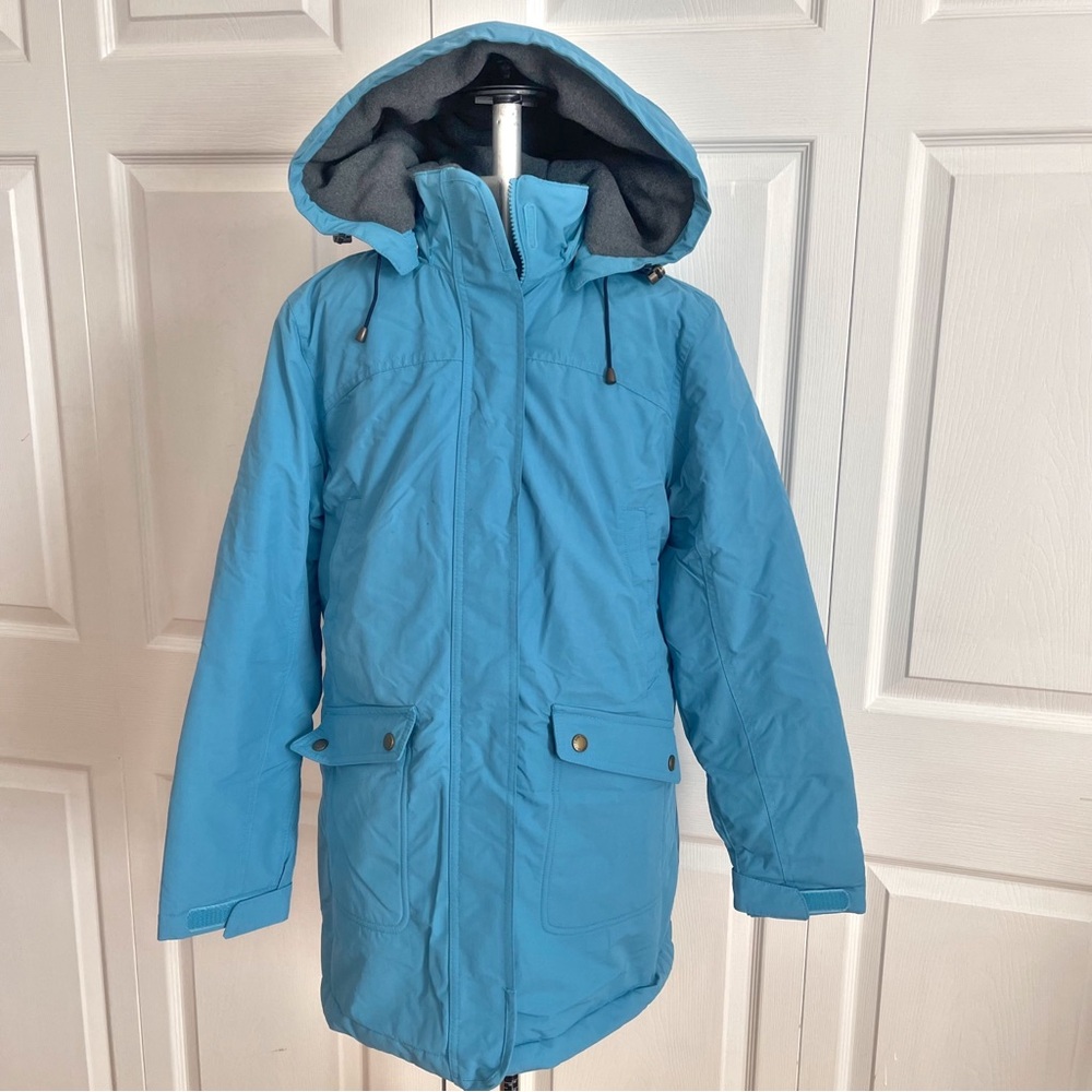 🆕Lands' End Women’s Teal Waterproof Insulated Jacket Size XS